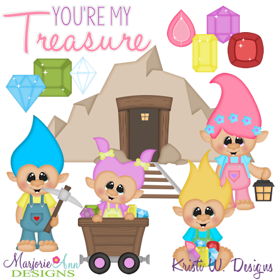 You're My Treasure-Trolls Cutting Files + Clipart - Click Image to Close